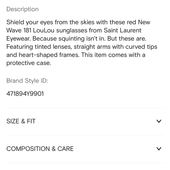Saint Laurent New Wave Heart LouLou Sunglasses - Picture 10 of 14